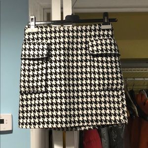 Mango houndstooth skirt plaid
